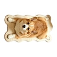 thumbnail image 2 of Dogs Shape Bath Plush Mat Rug, Polyester Non-Slip Quick Dry Absorbent Thin Bathroom Rugs Fit Under Door Bathroom Floor Mats-Shower Rug for in Front of Bathtub, Sink, Shower Room, 2 of 6