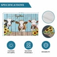 thumbnail image 6 of Farmhouse Cow Placemats Set of 4, Cabin Sunflowers Animals Blue Wooden Grain Placemats for Dining Table, Place Mats for Kitchen Tabletop, Waterproof Wipeable Dining Table Mats Set, 6 of 9