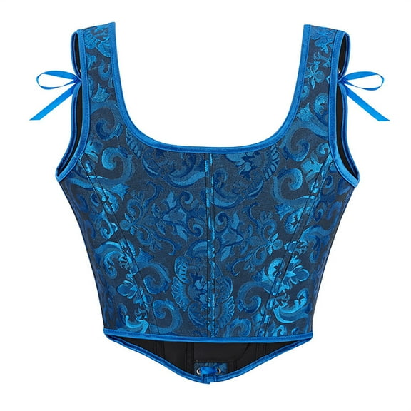 Corsets for Women Lace Up Overbust Floral Corset with Adjustable Straps Sculpting Bustiers Corset Lingerie