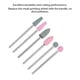 thumbnail image 4 of Juego De Brocas Para Uñas, 6 Cabezales De Pulido Para Limas De Uñas De Acero Inoxidable, Con Reemplazable Para Uñas, Vidrio, Plástico, Metal, Piedra, Baldosas De Cerámica, 4 of 7