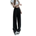 thumbnail image 2 of High Waist Straight Leg Pants, Flowing Suit Pants Trousers Slacks, Tummy Control Work Office Pants, Business Casual Professional Style Gifts for Women | CSEONE,Black XL, 2 of 6