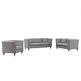 thumbnail image 6 of Home Square 2 Piece Set with Microfiber Living Room Loveseat and Chair in Gray, 6 of 13