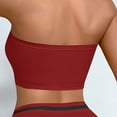 thumbnail image 5 of DDAPJ pyju Womens Strapless Bras Wireless Bandeau Bra Seamless Comfort Padded Tube Bra Supportive Bralette Red L, 5 of 6