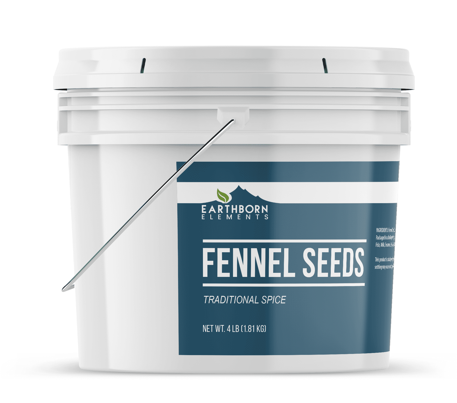 Earthborn Elements Fennel Seeds 1 Gallon Bucket, Whole Seed, Mild Sweet Flavor