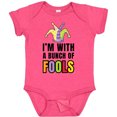 thumbnail image 3 of Inktastic I'm with a Bunch of Fools with Jester Hat April Fools Day Boys or Girls Baby Bodysuit, 3 of 5
