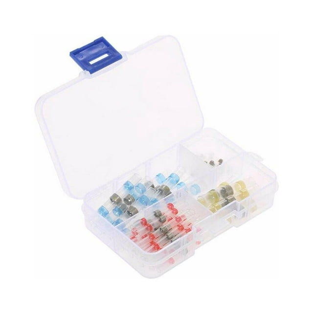 Injueey 300 Pcs Red Solder Seal Wire Electrical Marine Connection Connector Automotive Terminal Sleeve with Butt Soldering Crimp Electrónica miscelánea 50PCS tipo 16