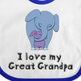 thumbnail image 4 of Inktastic I Love My Great Grandpa Elephant Boys or Girls Baby Bib, 4 of 4