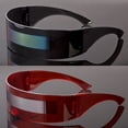 thumbnail image 2 of Futuristic Robocop Cyclops Outter Space Robot Shield Sunglasses Mirrored, 2 of 3