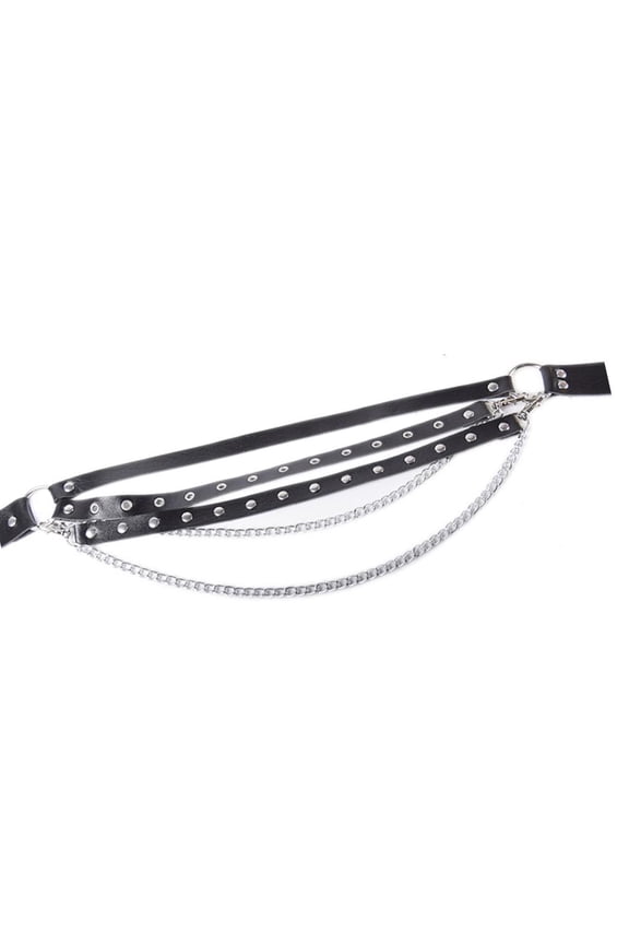 Bold Decorated PU Sash Belt For Women Adjustable Waistband 68-90cm Unique Fashion Waist Accessory