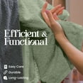thumbnail image 2 of Utica 6-Piece Towel Set | 100% Cotton Soft & Absorbent Everyday Towels | Basil, 2 of 8