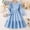 Blue, variant on FAOWME Big Child Girls Dress Long Sleeve Solid Color Backless Bow Design Elegant Stylish Dresses For Casual Daily Wear Blue 7-8 Years