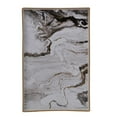 thumbnail image 2 of CC Home Furnishings Marble Designed Trays with Cut-Out Handles - 19" - White and Gray - Set of 2, 2 of 4