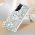 thumbnail image 5 of Funda para Xiaomi POCO F5 Pro 5G con Brillo Líquido Flotante, Purpurina, Parachoques y Anillo Giratorio Soporte, 5 of 5