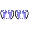 thumbnail image 2 of 2 Pares Empuñaduras Controlador TPU para Accesorios Meta Quest 3 VR () Morado, 2 of 4