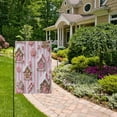 thumbnail image 2 of Yayeee Garden Flag 12"x18" Double Sided Outdoor Yard Lawn Holiday Decorations, Pink Gingerbread Houses, 2 of 6