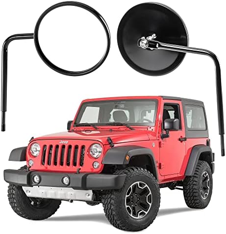 ECCPP Passenger Side Mirror For 2007-2017 Jeep Wrangler - Manual Fold, Heated, Black, Right Side