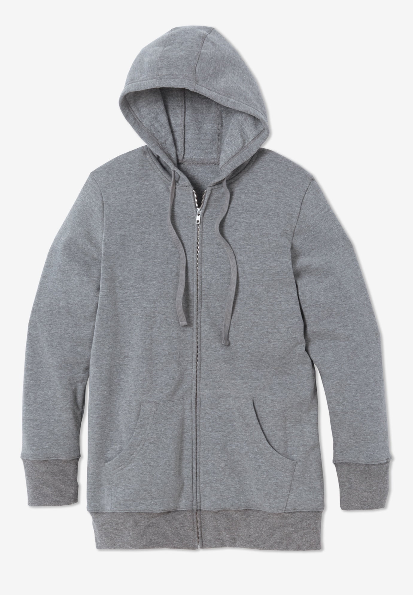 Plus Size Better Fleece Zip-Front Hoodie Long Oversized Sweatshirt - image 4