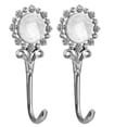 thumbnail image 3 of Abrazaderas de Cortina Faux Soledad Cortina De Diamantes Ganchos Borla 2pcs Plateado, 3 of 10