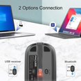 thumbnail image 2 of Silent Wireless Mouse, Slim Silent Mouse with USB Receiver, Wireless & Bluetooth 5.1 Dual Mode 2400 DPI, Rechargeable Mice for C, Laptop, Desktop (Gr, 2 of 4