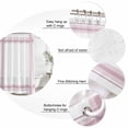 thumbnail image 3 of Small Stall Shower Curtain 48x72 Inch Narrow Half Size Modern Minimalist Styles Bath Curtains Bathroom Decor, Rose Grid Lines Pattern Waterproof Fabric Shower Curtain Set with Hooks 48 Inch, 3 of 7