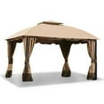 thumbnail image 1 of Garden Winds Replacement Canopy for South Hampton Gazebo - Riplock 350 - Beige, 1 of 4