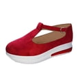thumbnail image 1 of Sandales d'Été pour Femmes, Sandales à Plateforme à Brides, Chaussures Compensées à Bout Fermé, Sandales d'Extérieur Confortables pour Femmes, 1 of 6