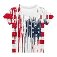 thumbnail image 5 of FamilyThread Kids Striped Shirts Short Sleeve Boy Girls July 4th Patriotic Tee Top Pattern Short Sleeve Round Neck Top T-shirt For Kids, 5 of 6