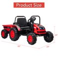 thumbnail image 5 of Luku 12V Kids Tractor with Trailer, Remote Control, Music, LED Lights, Electric Vehicle Toy, Red, 5 of 7