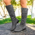 thumbnail image 4 of Willtoo Women Pointed Toe Block Heel Knee High Boots Comfort Low Heel Fashion Long Boots for Autumn Winter Daily Wear & Outdoor Activities, 4 of 6