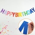 thumbnail image 2 of WEUVEB 1Set Paper Happy Birthday Banner Multi Wall Hanging, 2 of 8