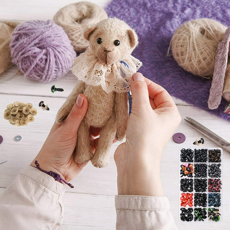 YASY Safety Eyes for Crochet,Plastic Eyes for Stuffed Animals Knitting &  Crochet Supplies Kawaii amigurumi Plush Toys Crafts DIY Doll Eyes and Nose