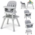 thumbnail image 1 of OLAKIDS 8 in 1 Baby High Chair, Convertible Highchair for Babies and Toddlers, Infant Dining Booster Seat, Building Block Table, Kids Stool Table Chair Set with Removable Tray (Grey), 1 of 9