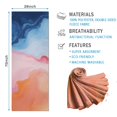 thumbnail image 2 of Blue Pink Orange Marble Hot Yoga Mat Towel Non Slip for Hot Yoga - Quick-Drying Yoga Mat Cover with 4 Corner Pockets with Travel Bag - Hot Yoga Towel Non Slip 74"x26", 2 of 6