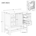 thumbnail image 6 of 36" Freestanding Blue Bathroom Vanity with Sink, 6 of 16