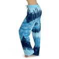 thumbnail image 2 of Just Love Women Tie Dye Pajama Pants (Tie Dye Blue Swirl, 1X Plus), 2 of 3