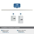thumbnail image 3 of Amerock Cityscape 10-1/16 inch (256mm) Center-to-Center Polished Chrome Cabinet Pull - 10 Pack, 3 of 5