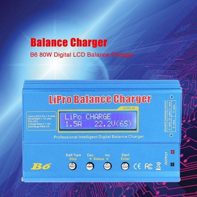 LAFGUR Battery Balanced Charger, RC Battery Charger, NiMH For NiMH LLiPo