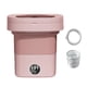 thumbnail image 1 of Lavadora de viaje Lavadora portátil 9L Calcetines eléctricos automáticos Lavadora pequeña Mini lavadora plegable para viaje Camping Apartamento RV rosa Soledad mini lavadora, 1 of 10