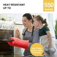 thumbnail image 3 of Guantes de horno Mitones Algodón Estera de aislamiento térmico para microondas Toalla de cocina lavable, Rojo 6 piezas Eigraketly HA003893-01, 3 of 7