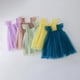 thumbnail image 2 of Vestido de princesa de gasa de malla para niñas bonitas de verano, ropa de tul sin mangas para niños pequeños, Vestido de fiesta de cumpleaños para niños, disfraz de tutú para niños 90 (18-24M) Gao Jinjia LED, 2 of 2