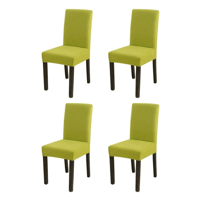 Wweixi 4pack/lot Stylish Chair Covers For Dining - Transform Dining Room With Ease Durable Cover For Dining Emerald green yellow 1Set
