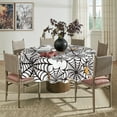 thumbnail image 3 of Halloween Tablecloth 60x60 Inch, Spider Web Pattern Cobweb Scary Themed Washable Table Cover for Party Picnic Dinner Decor, 3 of 6