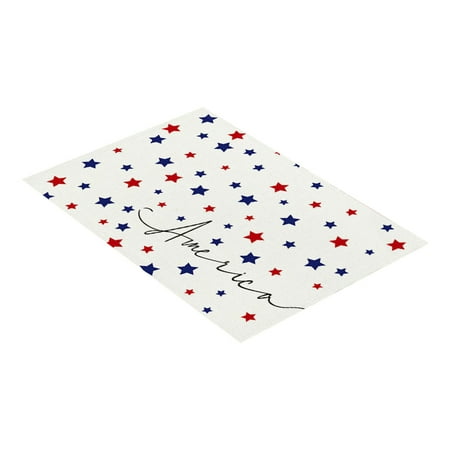 

Wiueurtly Independence Day Fabric Placemats Heat Insulation Table Mats Festive Western Style Dinner Napkins Tablecloth