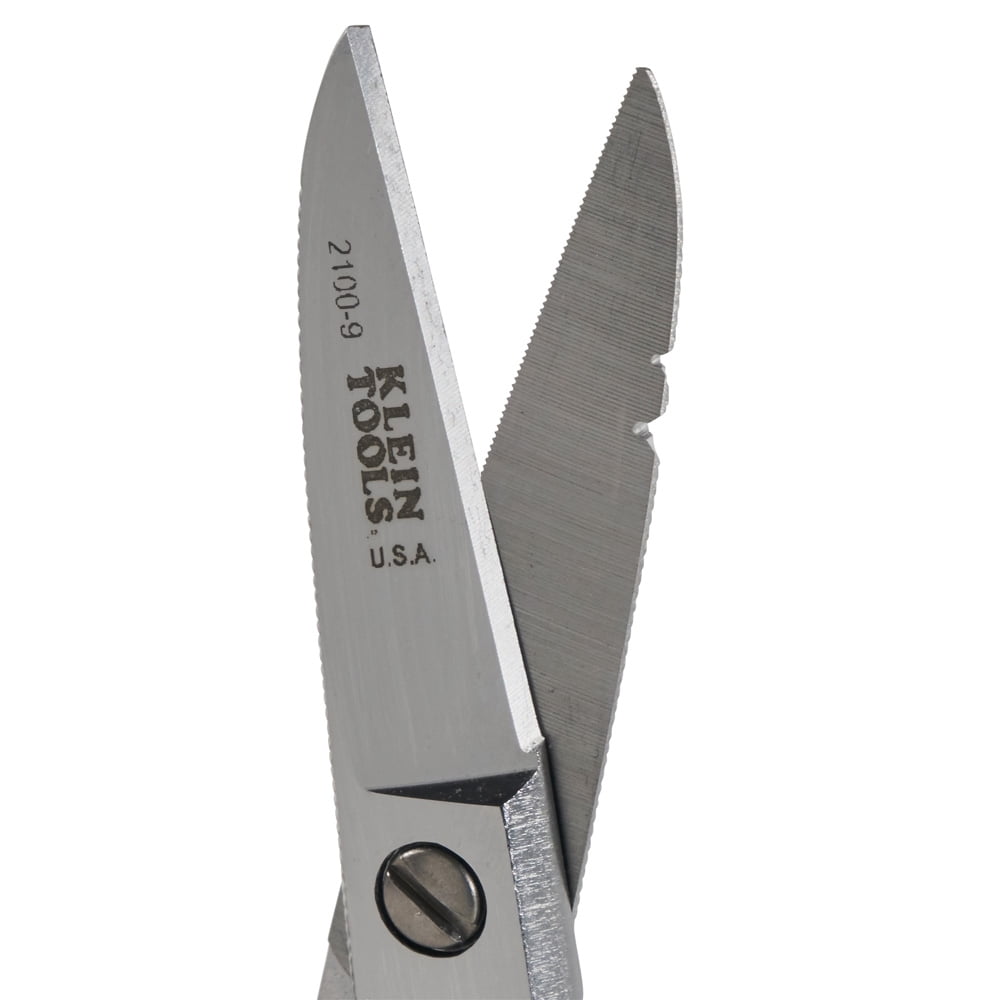 Klein Tools 2100-9 Electricians Scissors Stripping Notches