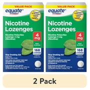 (2 pack) Equate Nicotine Lozenges 4 mg, Mint Flavor, 168 Count – Stop Smoking Aid