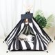 thumbnail image 4 of Pet Teepee Tent for Dogs Cats Rabbits Portable Canvas Dog Tents Cat Bed Pet Teepee Houses with Soft Cushion for Indoor Outdoor ShopWise Round, 4 of 9