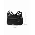 thumbnail image 5 of Bolso Xtellar Bandolera Multibolsillos De Piel Suave Para Mujer Color Negro, 5 of 5