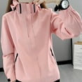 thumbnail image 4 of Omewoold Women Lightweight Jackets Waterproof Hooded Raincoat Packable Atheletic Jacket Hiking Windbreaker Rain Jacket With Pockets, Pink M, 4 of 11
