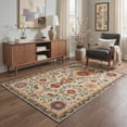 thumbnail image 6 of GENIMO 8'x10' Floral Botanical Area Rug for Living Room, Large Machine Washable Non Slip Low Pile Rug for Bedroom Dining Room, Warm Beige, 6 of 7