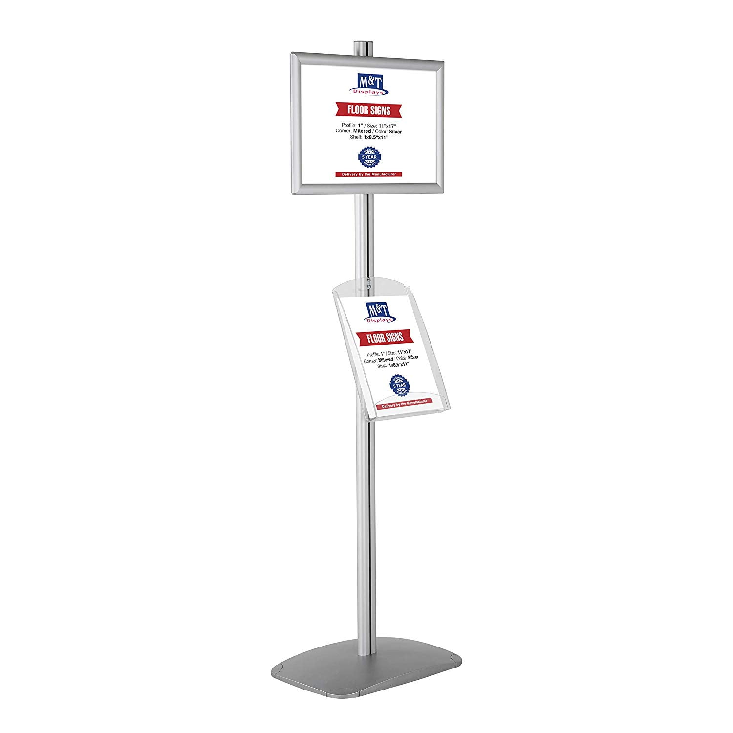 Black 8.5x11 8.5x11 Frames in Portrait/Landscape and 2 x Double Sided Free Standing Display Stand with 2 x Clear Pocket Shelves Black 8.5x11 8.5x11 Frames in Portrait/Landscape and 2 x Double Sided Free Standing Display Stand with 2 x Clear Pocket Shelves
